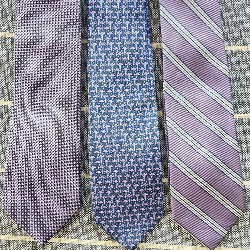Jos. A. Bank Men's Tie Set - Purple and Blue